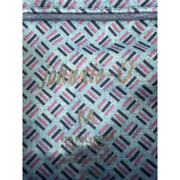 Johnnie-O Mens Carter Polo Shirt Sz Medium Geometric Scottsdale National Golf - Picture 8 of 12